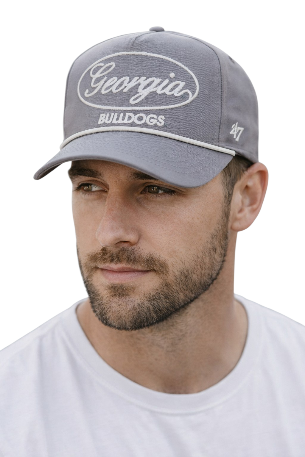Georgia Bulldogs '47 Contemporary Basics Foundational Rope Hitch Adjustable Hat - Gray