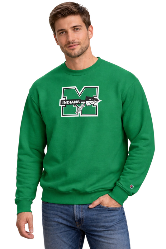MURRAY COUNTY INDIANS CHAMPION KELLY GREEN POWERBLEND PULLOVER SWEATSHIRT