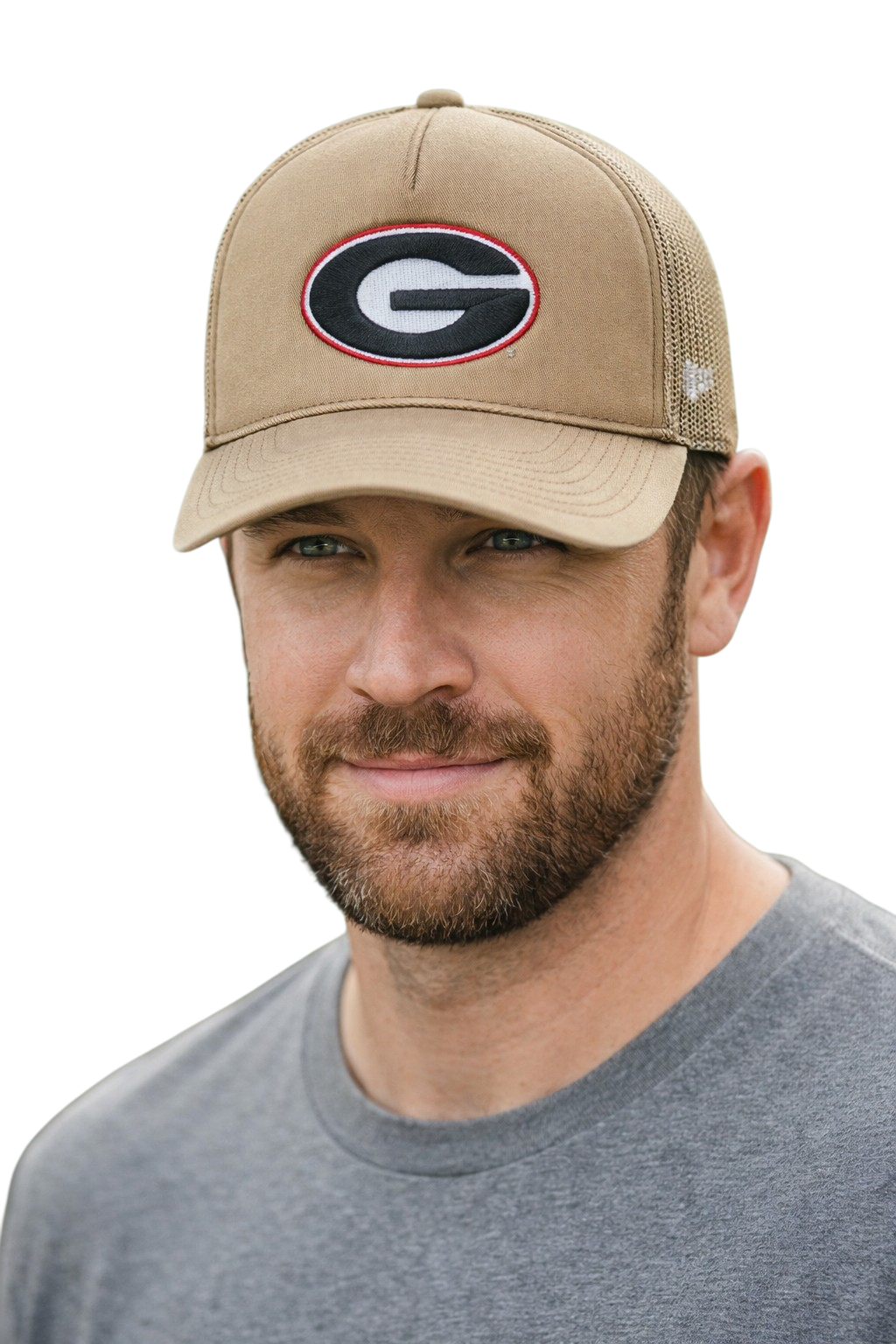 Georgia Bulldogs '47 Khaki Foam Front Mesh Trucker Snapback Hat