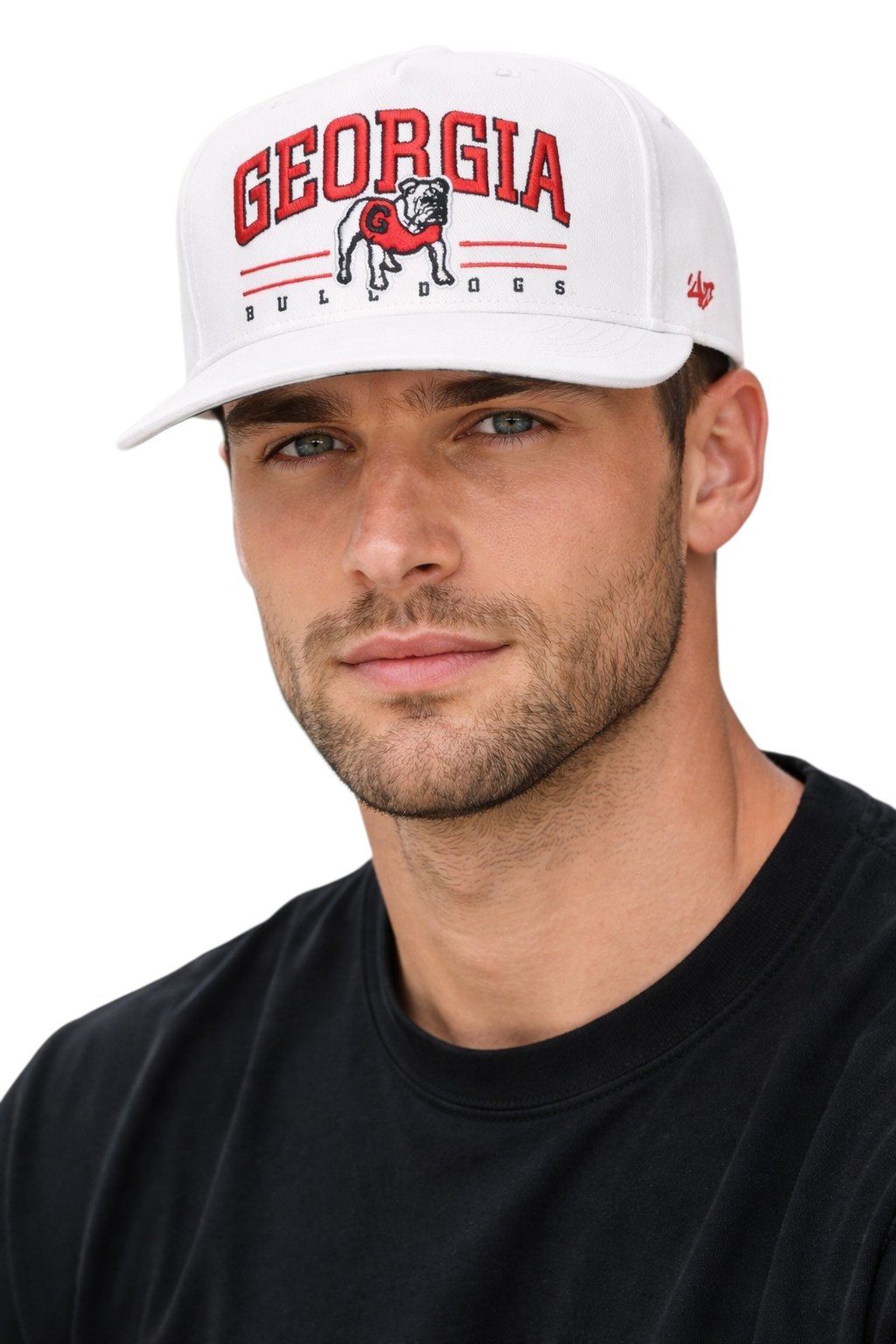 GEORGIA BULLDOGS VIN WHITE ROSCOE 47 HITCH HAT