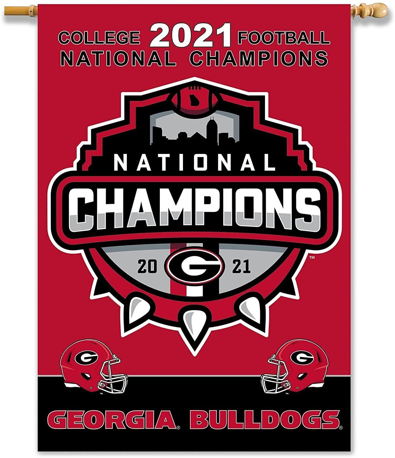 Georgia Bulldogs 2021 National Champions 2-Sided 28"x40"... - J&W Sports Apparel