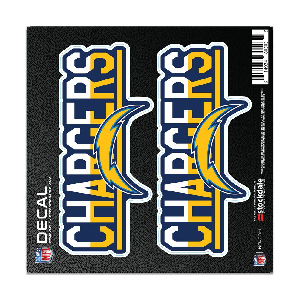 Los Angeles Chargers COLOR DUO All Surface Decal 6" x 6" - J&W Sports Apparel