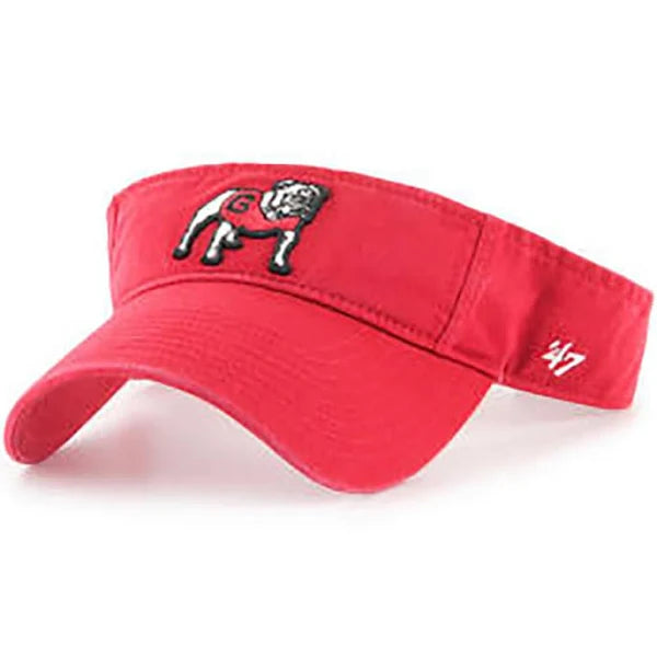 GEORGIA BULLDOGS RED 47 CLEAN UP VISOR - J&W Sports Apparel