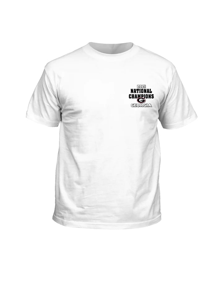 Georgia Bulldogs College Football Playoff 2021 National Champions Davis T-Shirt - J&W Sports Apparel