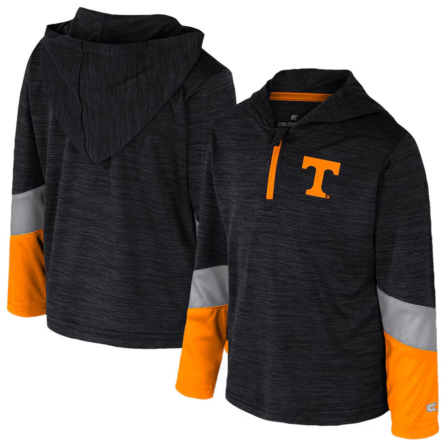 Tennessee Volunteers Colosseum Toddler Rylos Quarter-Zip Windshirt - Black - J&W Sports Apparel