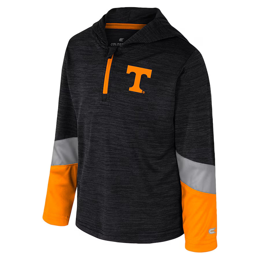 Tennessee Volunteers Colosseum Toddler Rylos Quarter-Zip Windshirt - Black - J&W Sports Apparel