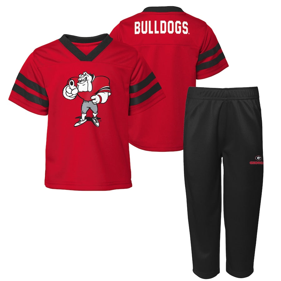 Georgia Bulldogs Toddler Two-Piece Red Zone Jersey & Pants Set - Red - J&W Sports Apparel