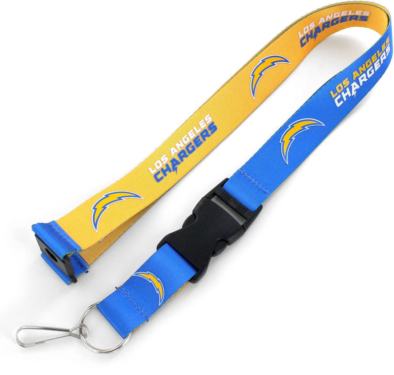 LOS ANGELES CHARGERS (YELLOW/BLUE) REVERSIBLE LANYARD - J&W Sports Apparel