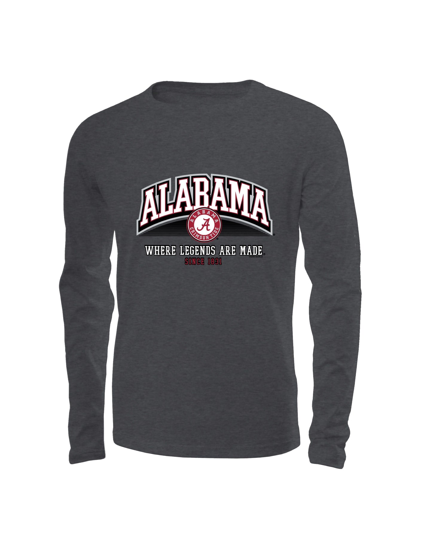 ALABAMA CRIMSON TIDE WHERE LEGENDS ARE MADE LONG SLEEVES - J&W Sports Apparel