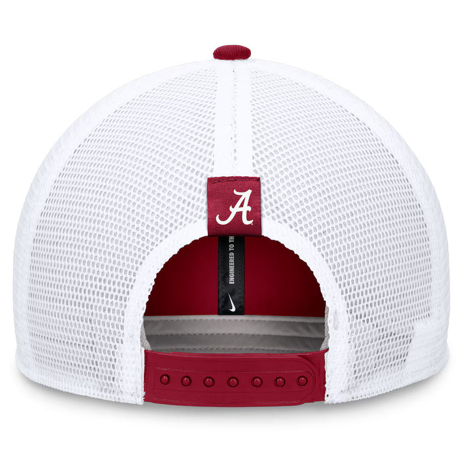 Alabama Crimson Tide Nike 2024 Sideline Trucker Adjustable Hat - Crimson/White
