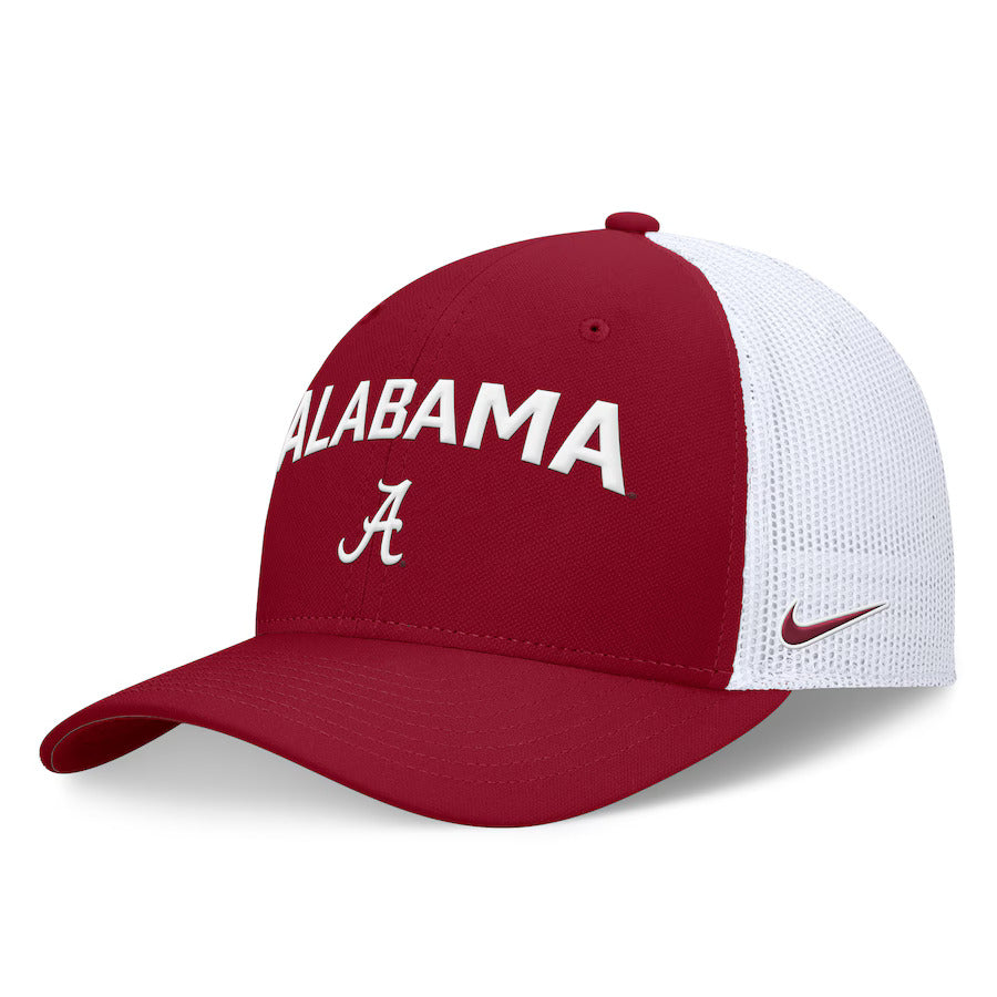 Alabama Crimson Tide Nike Primetime Rise City Trucker Adjustable Hat - Crimson/White