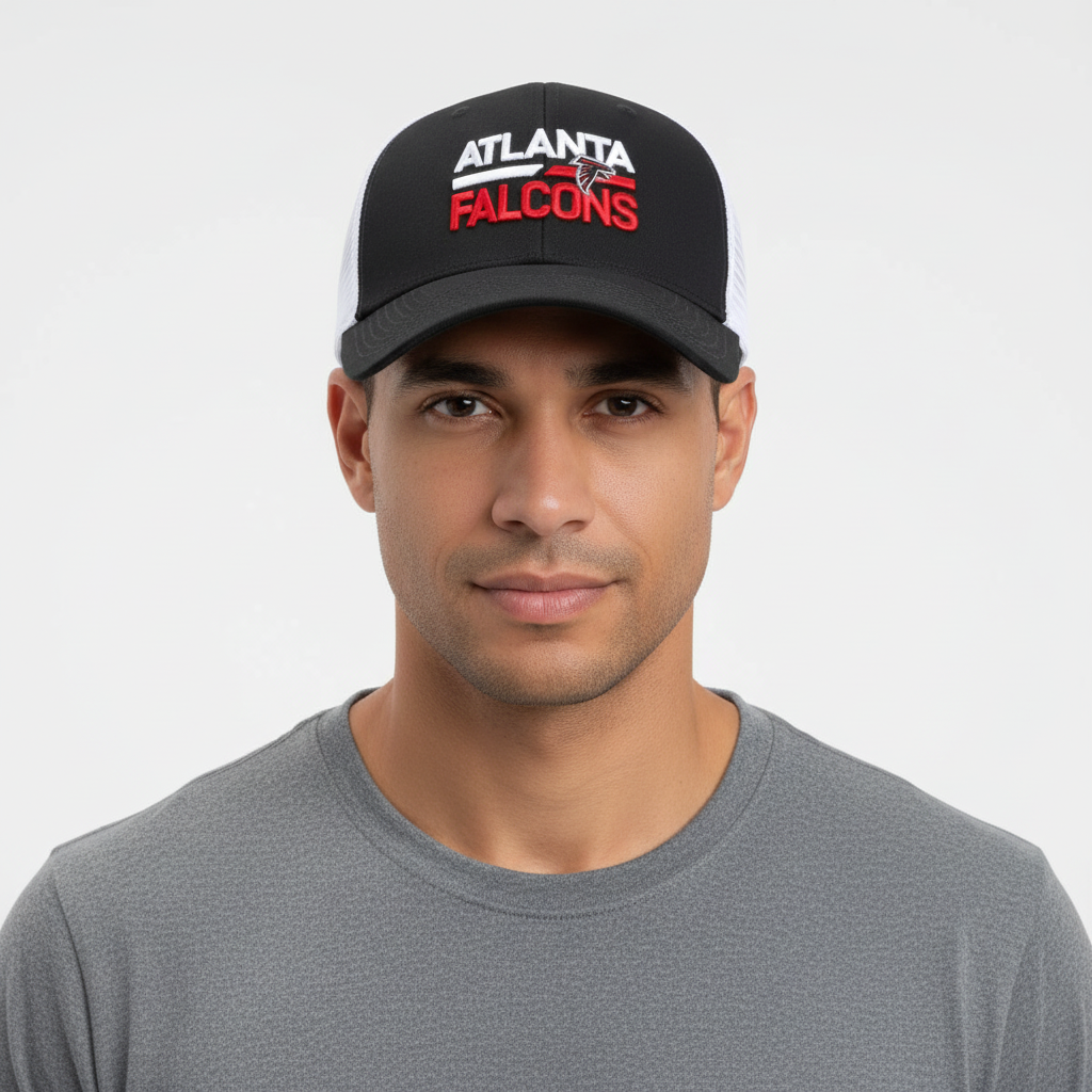 Atlanta Falcons Fanatics Upper Trucker Adjustable Hat - Black/White