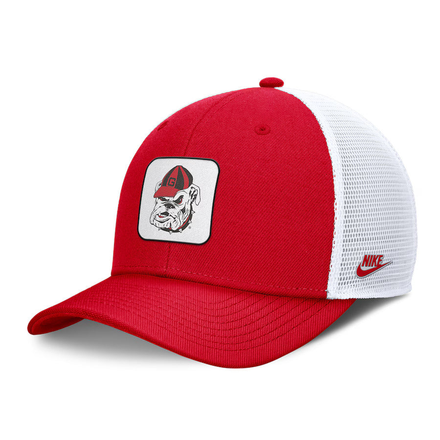 Georgia Bulldogs Nike Legacy Rise Mascot Trucker Adjustable Hat - Red/White