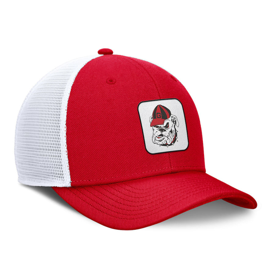 Georgia Bulldogs Nike Legacy Rise Mascot Trucker Adjustable Hat - Red/White