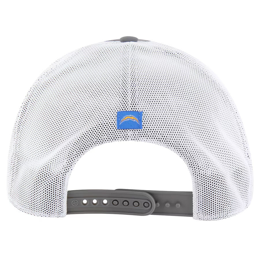 Los Angeles Chargers '47 Downburst Relaxed Hitch Trucker Adjustable Hat - Gray/White - J&W Sports Apparel