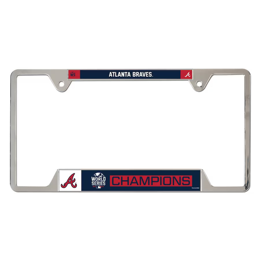 Atlanta Braves WinCraft 2021 World Series Champions Metal License Plate Frame - J&W Sports Apparel
