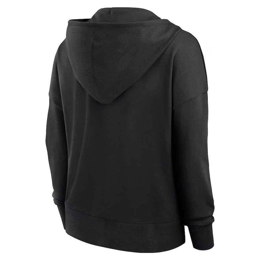 Georgia Bulldogs Fanatics Women's Heritage Original Script Lace-Up Pullover Hoodie - Black - J&W Sports Apparel