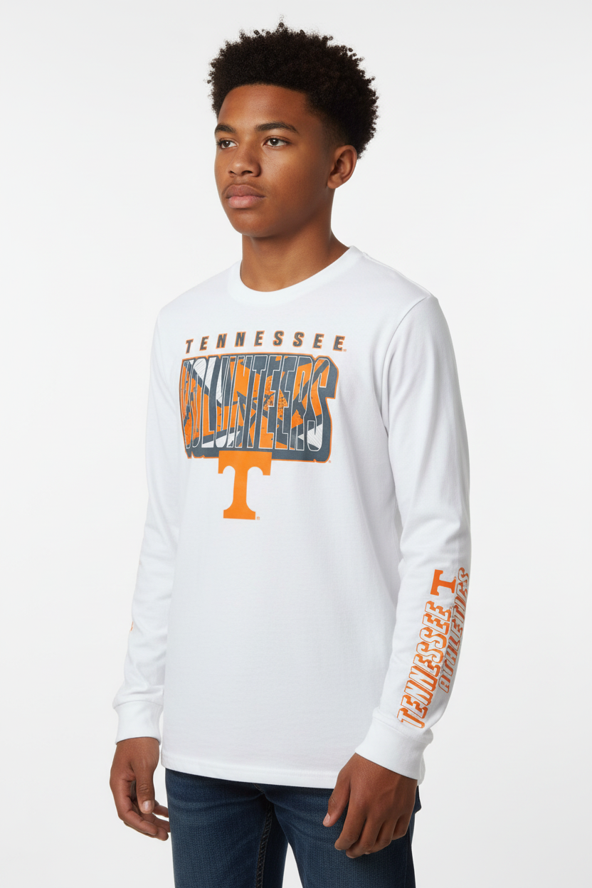 Tennessee Volunteers Youth White Long Sleeve