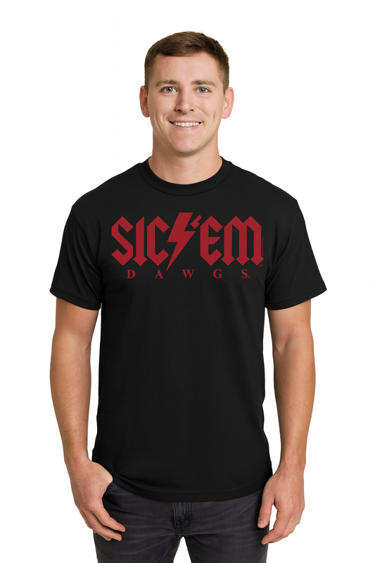 GEORGIA BULLDOGS -UGA BOLT BLACK SHIRTS - J&W Sports Apparel