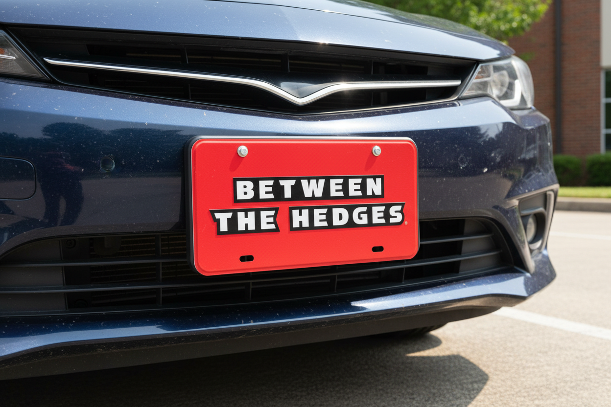 Georgia Bulldogs Between The Hedges Specialty Acrylic License Plate