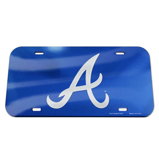 Atlanta Braves Blue Specialty Acrylic License Plate