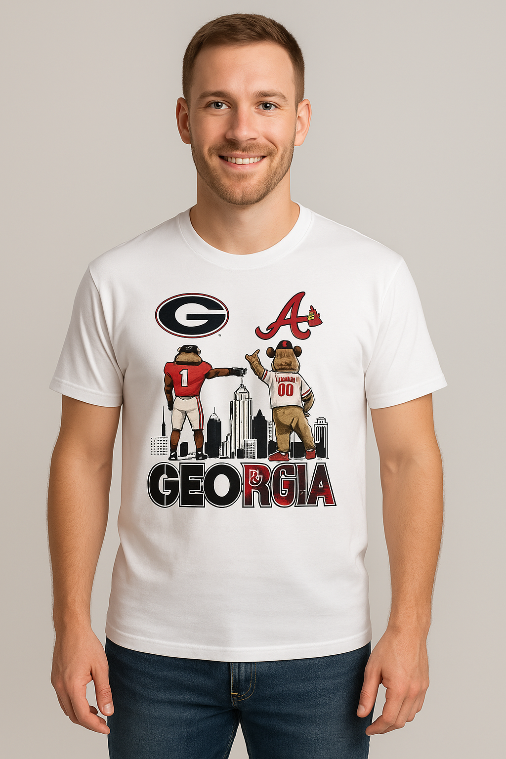 Georgia Bulldogs/Atlanta Braves Mascot Tee
