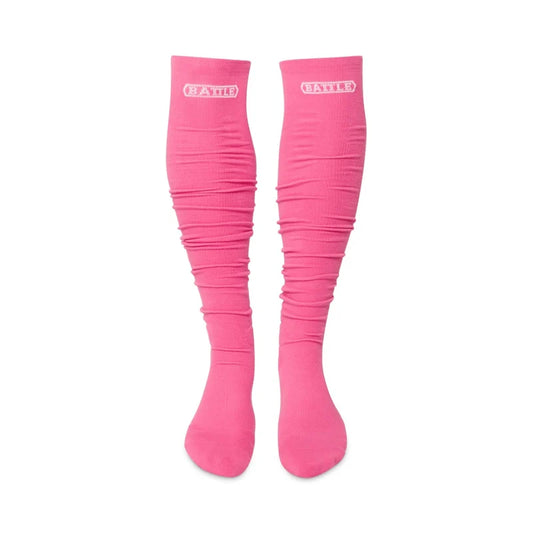 Battle Socks - Lightweight Long Football Socks Pink