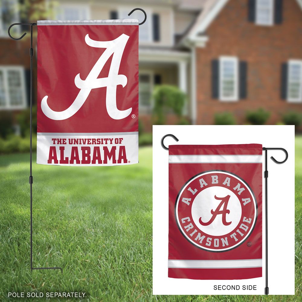 Alabama Crimson Tide Garden Flags 2 sided 12.5" x 18" - J&W Sports Apparel