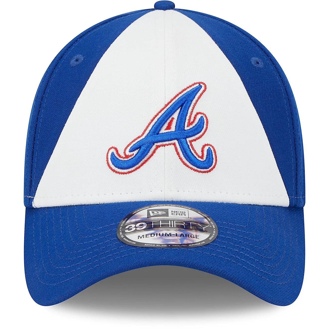 Atlanta Braves New Era 2023 City Connect 39THIRTY Flex Fit Hat - White/Royal