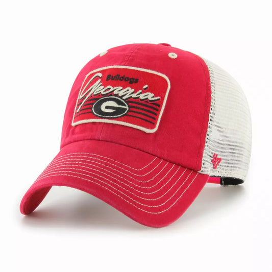 GEORGIA BULLDOGS VINTAGE RED FIVE POINT 47 CLEAN UP
