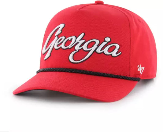 Georgia Bulldogs Red Overhand Script Hitch Adjustable Hat
