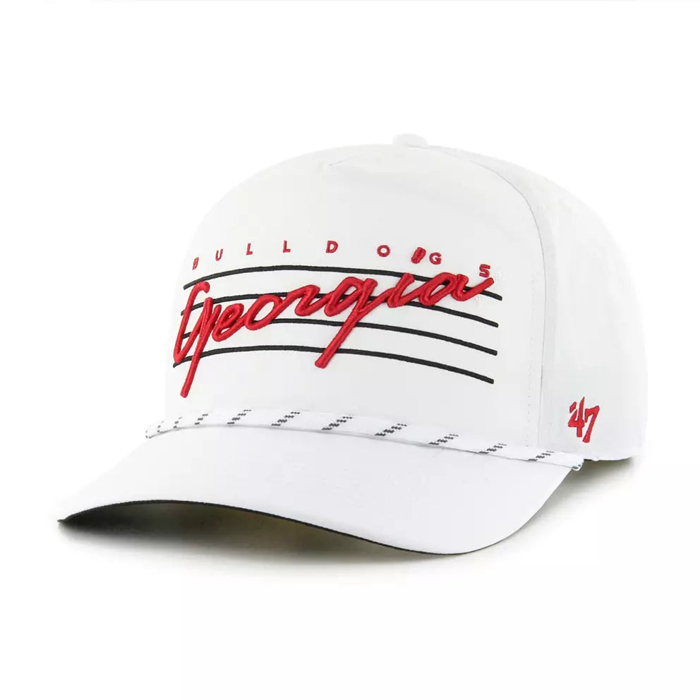 Georgia Bulldogs White Downburst Hitch Rope Adjustable Hat