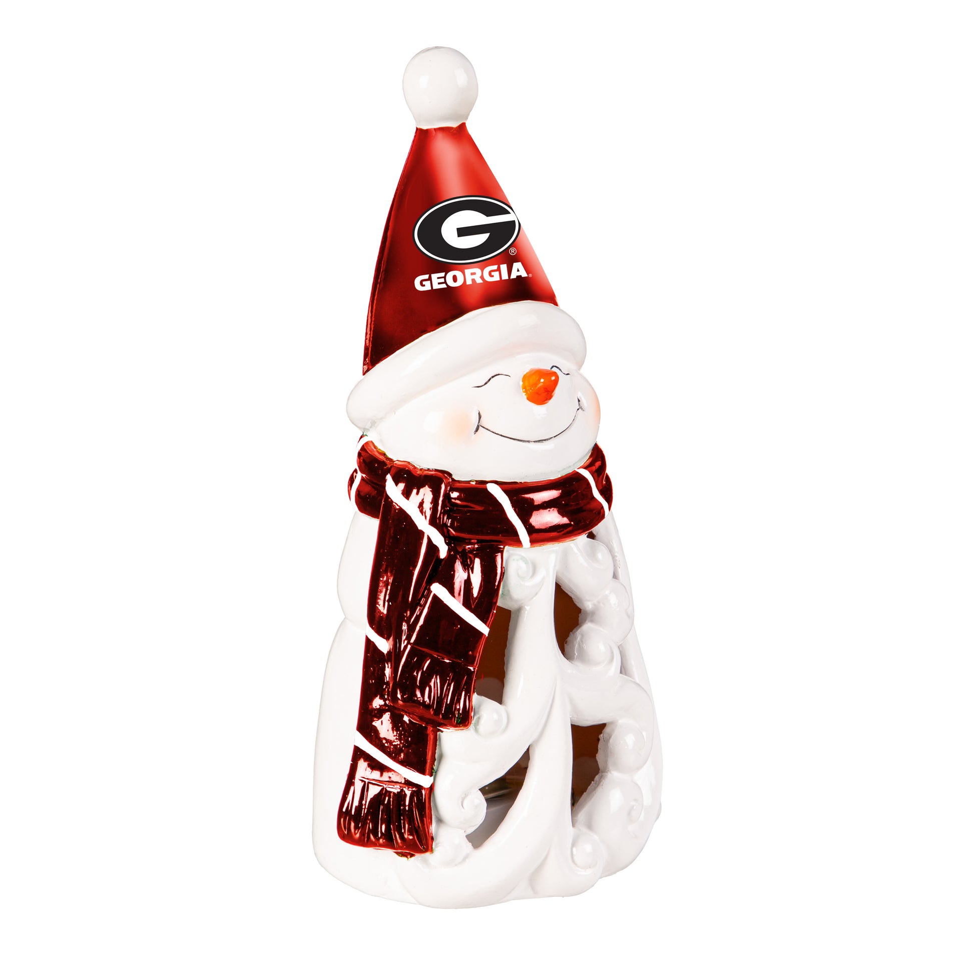 Georgia Bulldogs - Snowman LED Statuary, 8" - J&W Sports Apparel