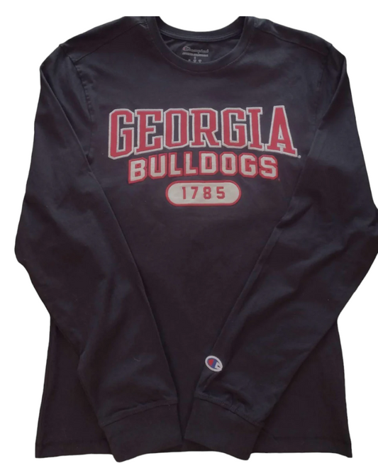Champion Black Georgia Bulldogs 1785 Logo Embroidered Long Sleeve T-Shirt