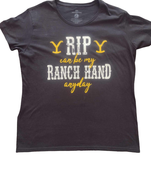 Yellowstone TV Show RIP Ranch Hand Dutton Ranch Licensed Women's T-Shirt