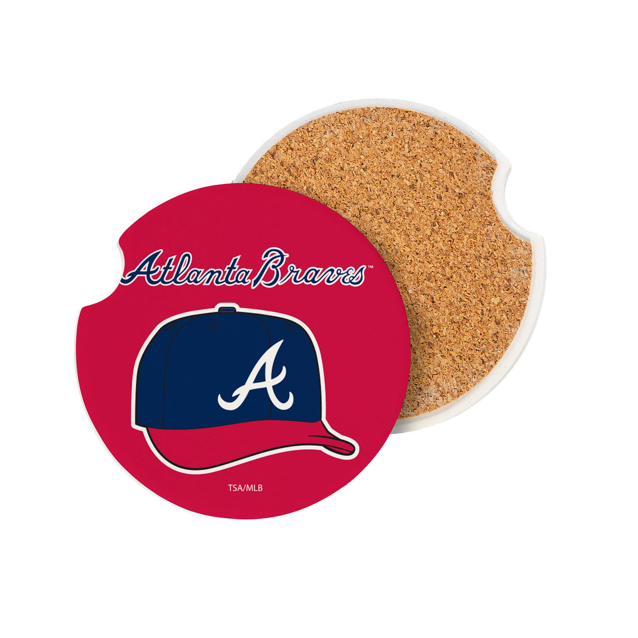 Atlanta Braves Car Coaster Set 2 Pack