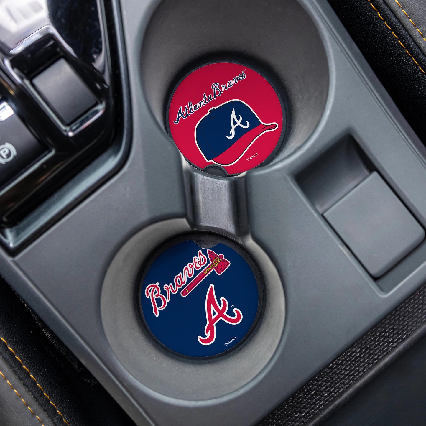 Atlanta Braves - Car Coaster Set, 2pc