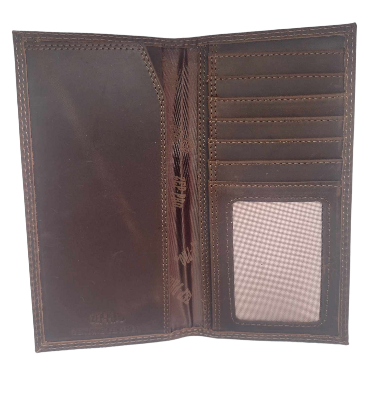Georgia Bulldogs Brown “Crazy Horse” Leather Tall Wallet