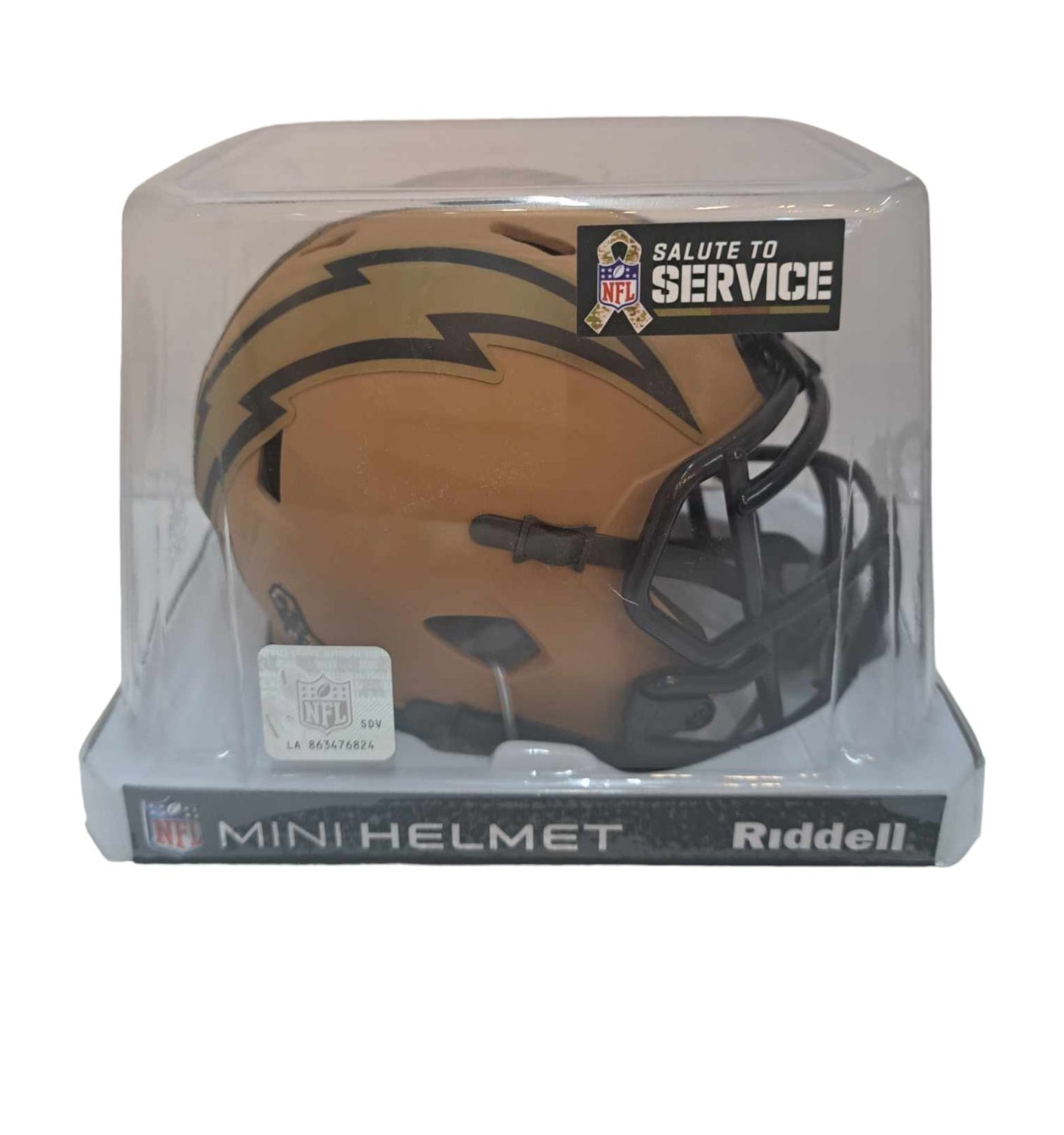 Los Angeles Chargers Helmet Riddell Replica Mini Speed Style Salute To Service 2023