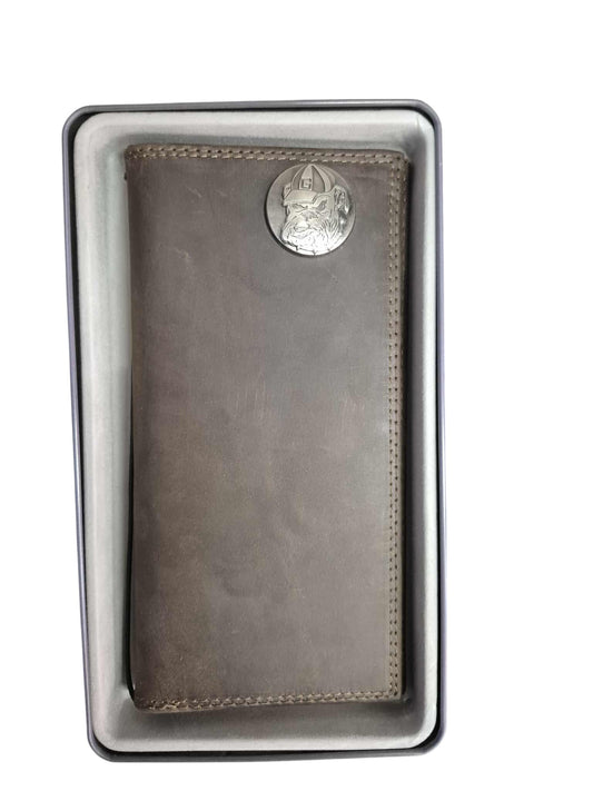 Georgia Bulldogs MASCOT CRAZY HORSE Leather Roper Wallet - J&W Sports Apparel