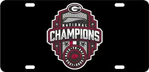 Georgia Bulldogs  2022 NATIONAL CHAMPION CAR TAG - BLACK