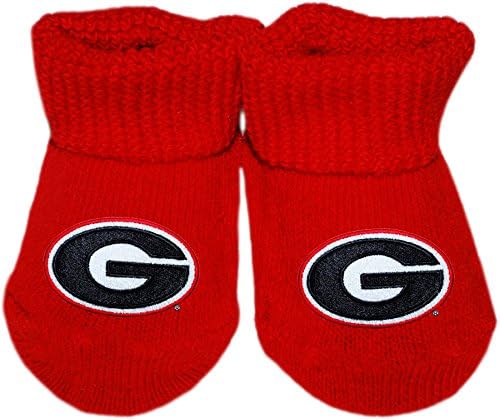 Creative Knitwear Georgia Bulldogs Newborn Baby Bootie Sock Red