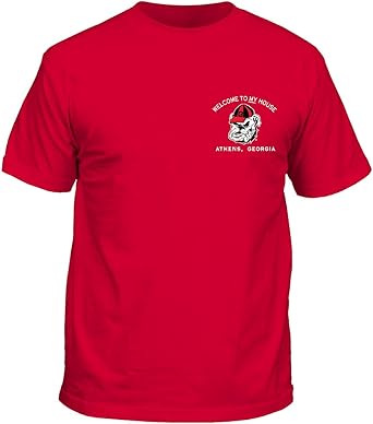Georgia Football Friends Stadium  Short Sleeve Red T-Shirt