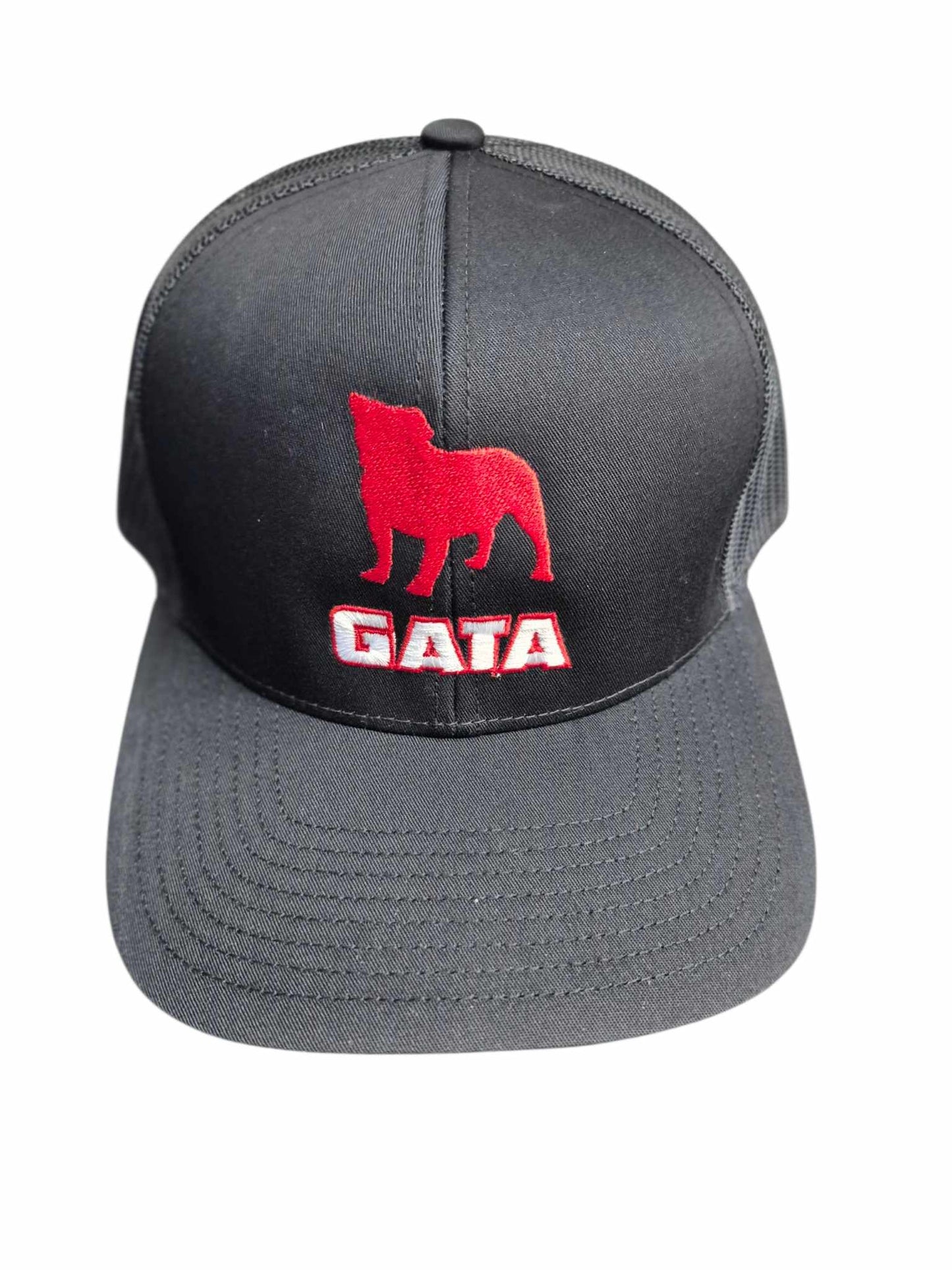 Georgia Bulldogs  GATA Bulldog Embroidered Mesh Back Trucker Hat, Black/Black