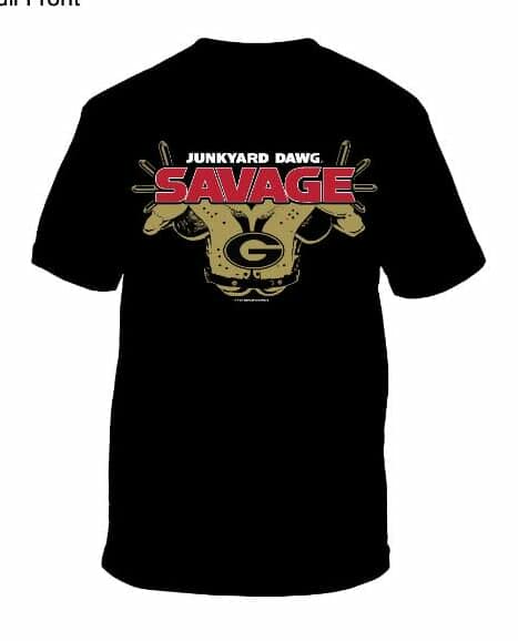 Georgia Bulldogs Junkyard Dawg Black Savage T-Shirt