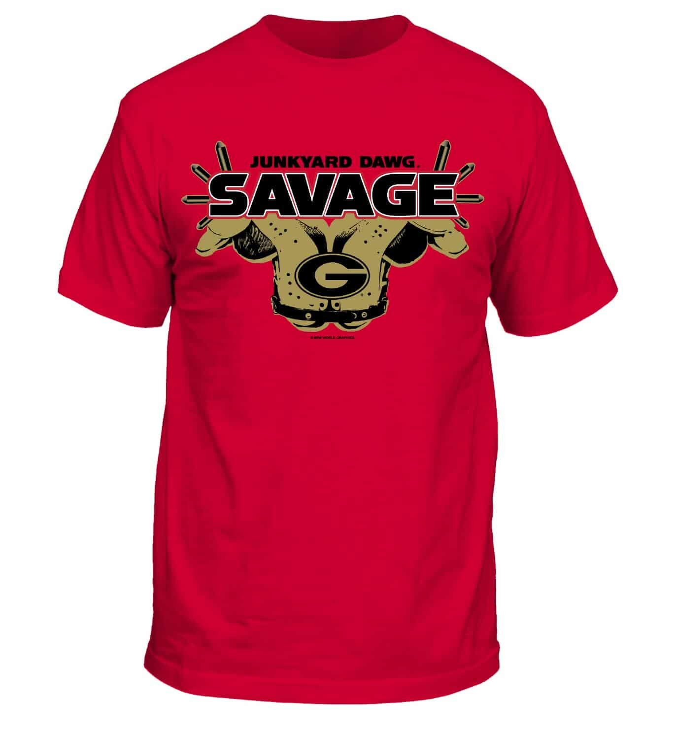 Georgia Bulldogs Junkyard Dawg Red Savage T-Shirt