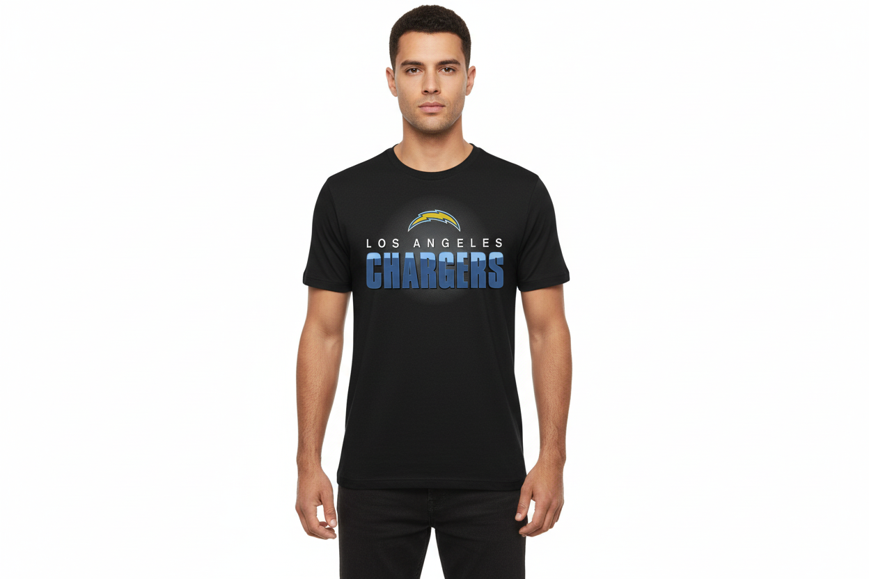 Los Angeles Chargers '47 Max Flex Super Rival T-Shirt - Charcoal