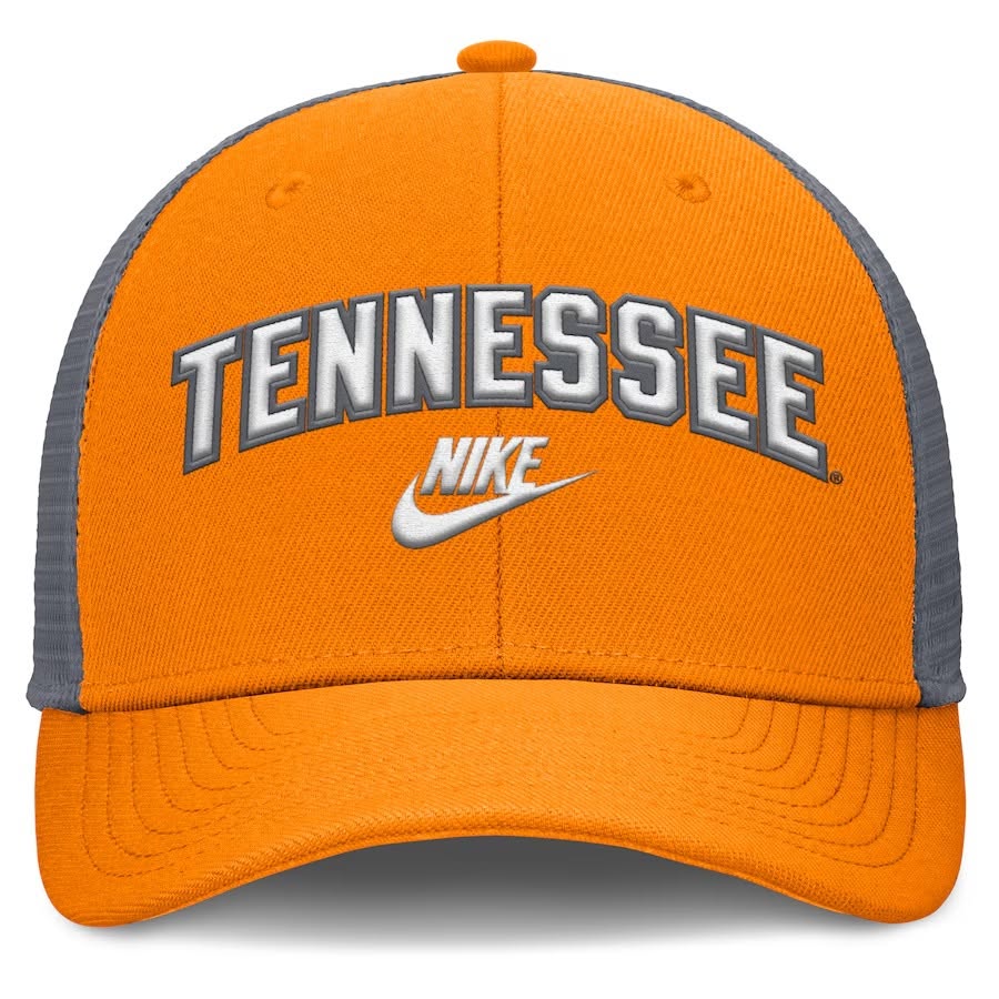 Tennessee Volunteers Nike Legacy Arch Rise Performance Trucker Adjustable Hat - Tennessee Orange Gray