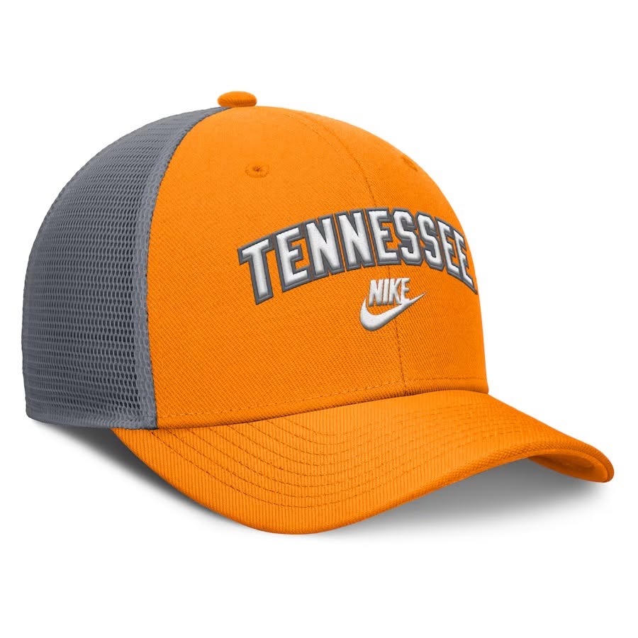 Tennessee Volunteers Nike Legacy Arch Rise Performance Trucker Adjustable Hat - Tennessee Orange Gray