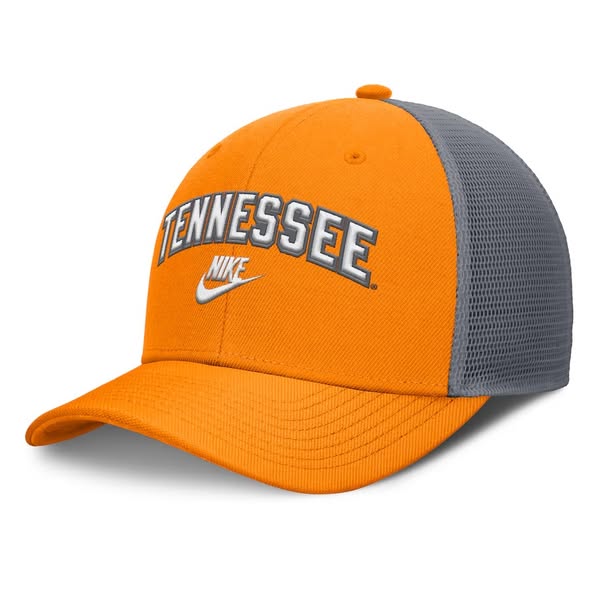 Tennessee Volunteers Nike Legacy Arch Rise Performance Trucker Adjustable Hat - Tennessee Orange Gray